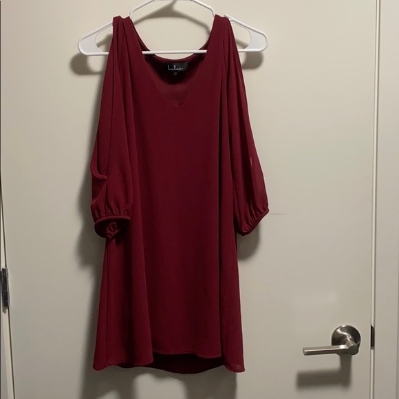 LULUS Shifting Dears Wine Red Long Sleeve Dress - Picture 5 of 8